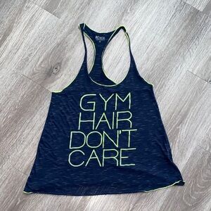 Gym Hair don’t care razorback tank